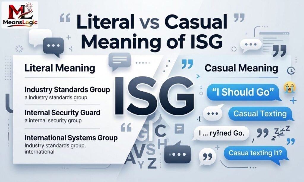 Literal vs Casual Meaning of ISG