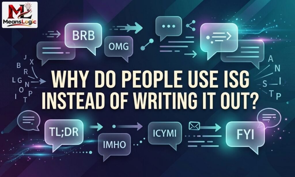 Why Do People Use ISG Instead of Writing It Out