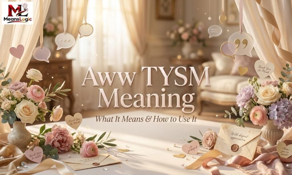 Aww TYSM Meaning