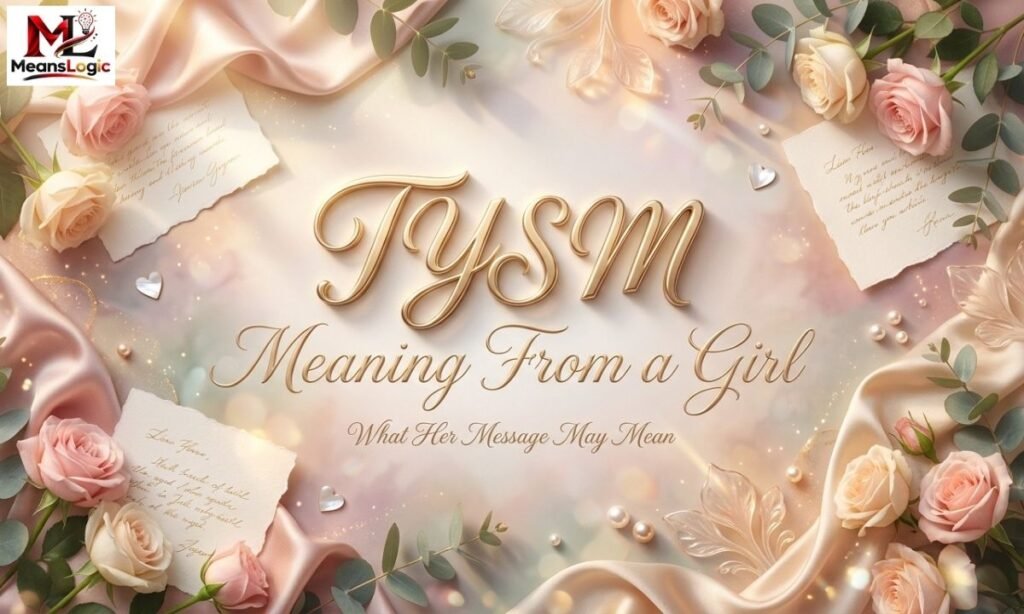 TYSM Meaning From a Girl